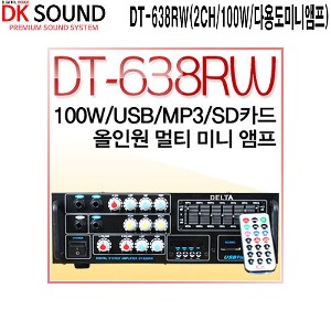 DT-638RW-델타/2CH/100W/다용도미니앰프/카페용